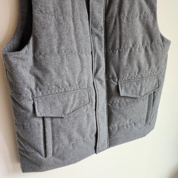 Large Gray Vest Coat Mens Jos A Bank New Tailored Fit Size L Nwt Zip Up Jacket - Picture 12 of 17